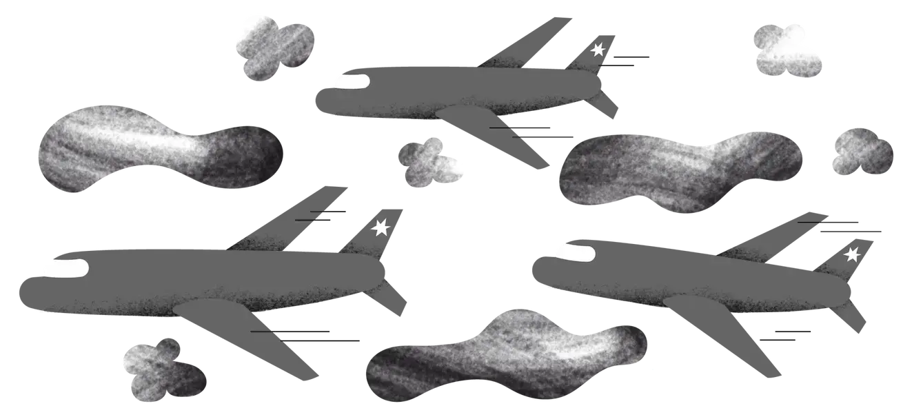 Illustration of airplanes