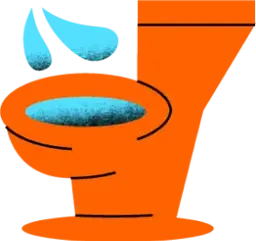 Illustration of a toilet